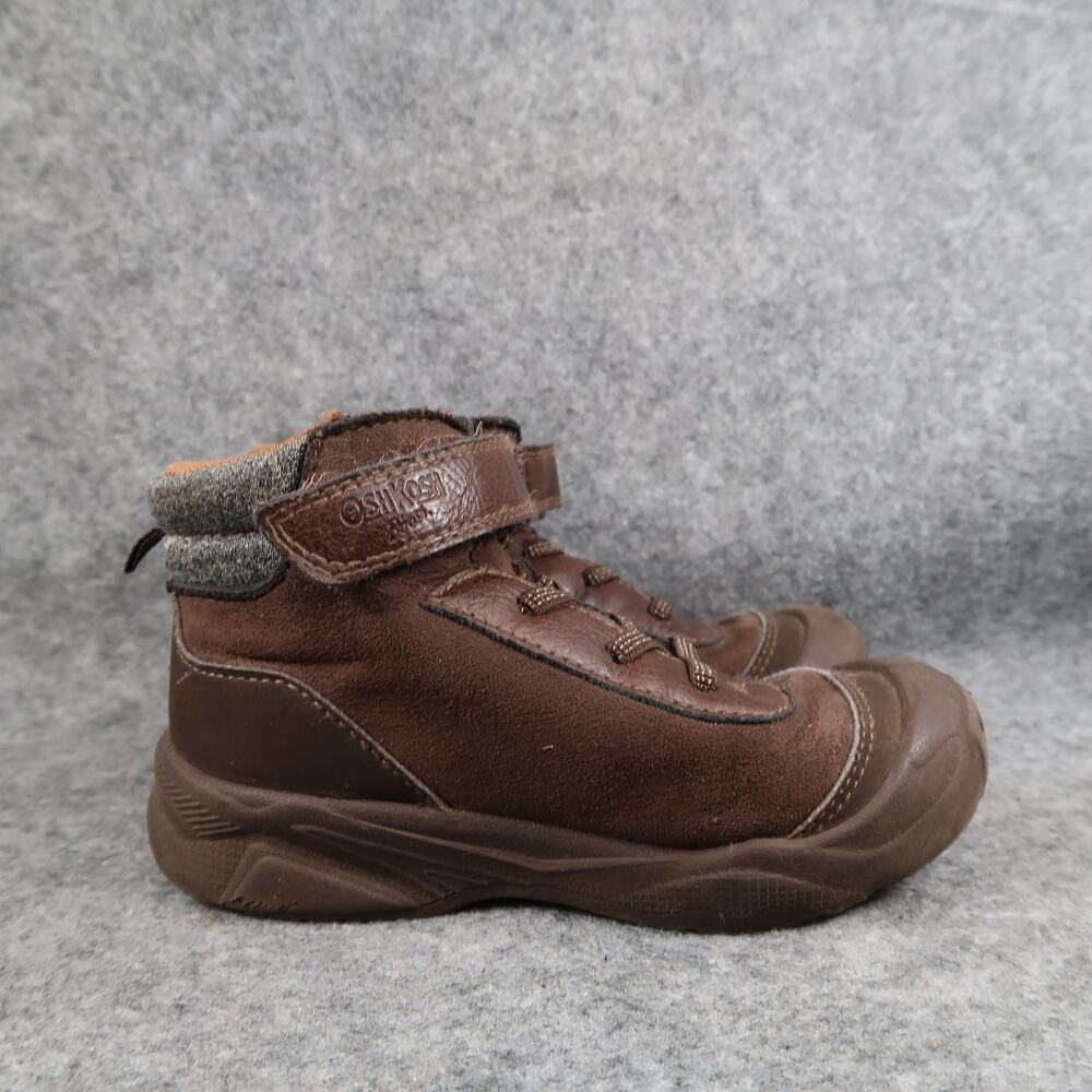 OshKosh B'Gosh Shoes Kids 9 Sneakers Boots Boys Toddler Easy On Strap Brown